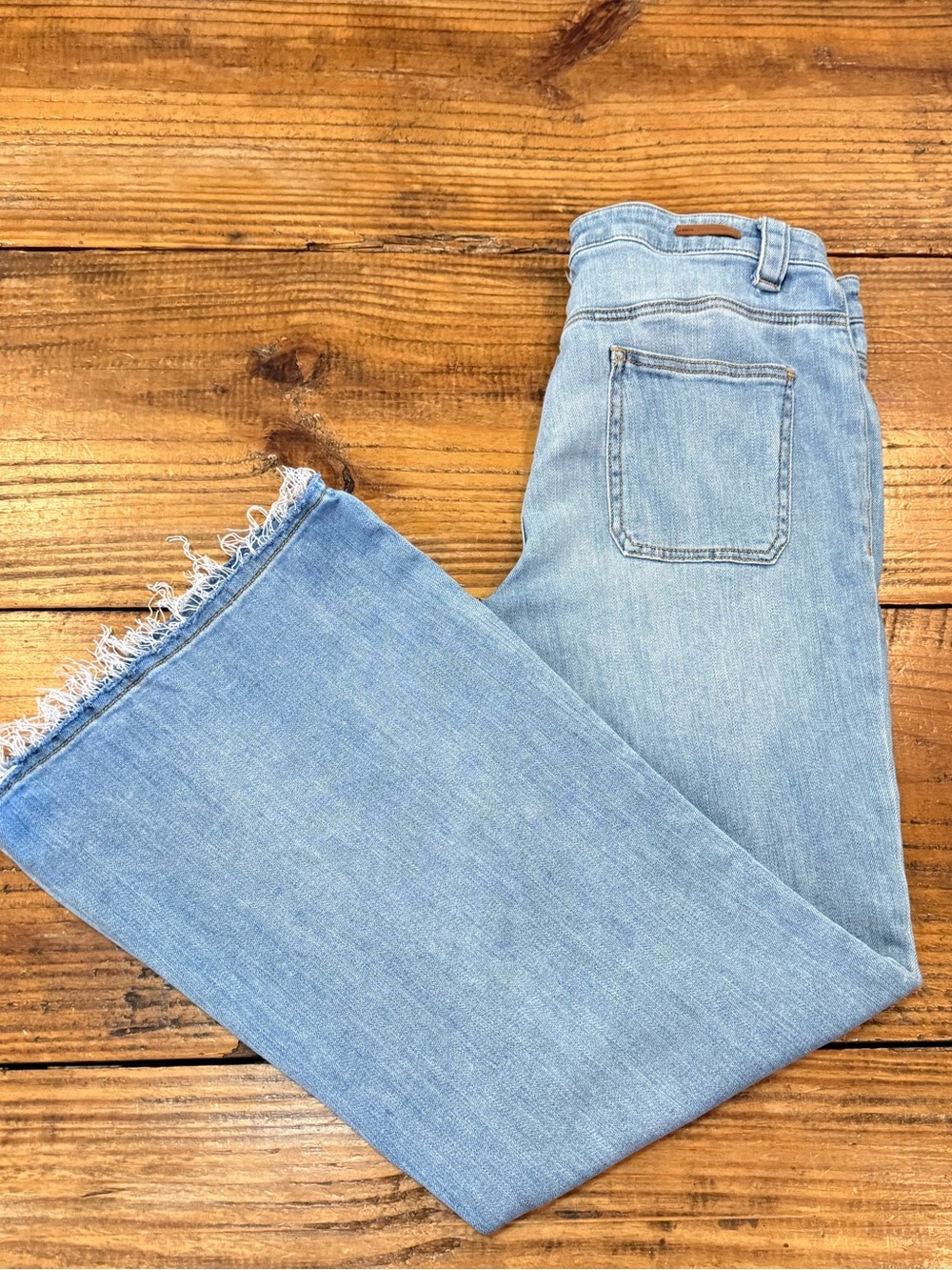 Pilcro Light Blue Wide-Leg Jeans - Picture 2 of 11